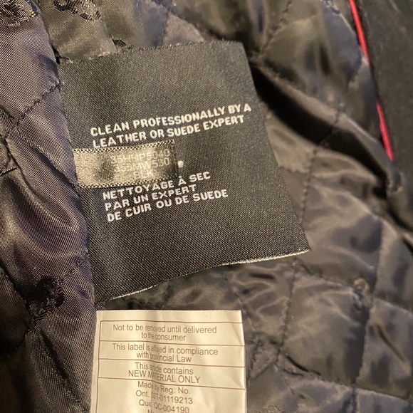 COLE HANN PEACOAT WOOL BLEND LEATHER TRIM & HOOD - Picture 9 of 11